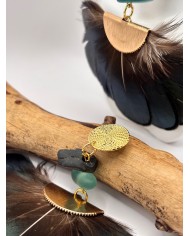 PENDIENTES ARTESANOS DE CRISTAL MARINO