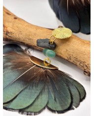 PENDIENTES ARTESANOS DE CRISTAL MARINO