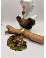 PENDIENTES ARTESANOS DE CRISTAL MARINO