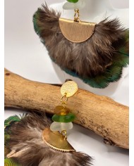 PENDIENTES ARTESANOS DE CRISTAL MARINO