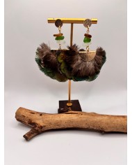 PENDIENTES ARTESANOS DE CRISTAL MARINO