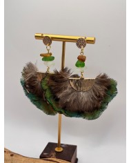 PENDIENTES ARTESANOS DE CRISTAL MARINO