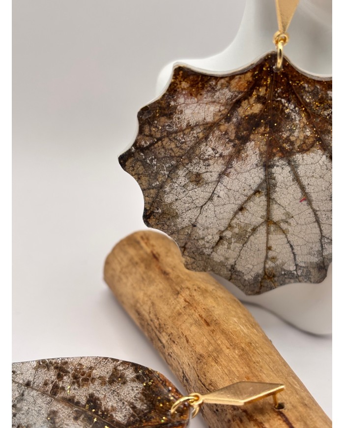 EDICIÓN LIMITADA pendientes artesanos de hoja natural