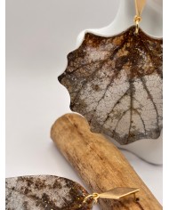 EDICIÓN LIMITADA pendientes artesanos de hoja natural