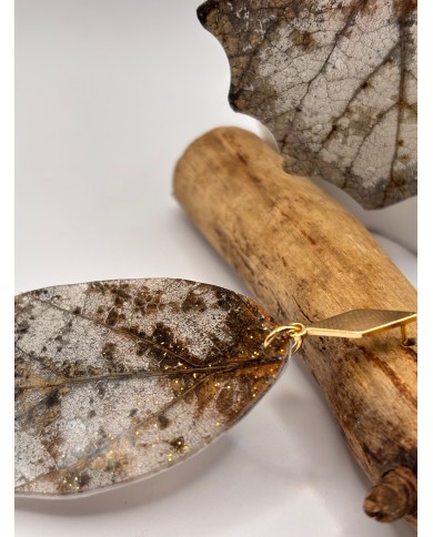 EDICIÓN LIMITADA pendientes artesanos de hoja natural