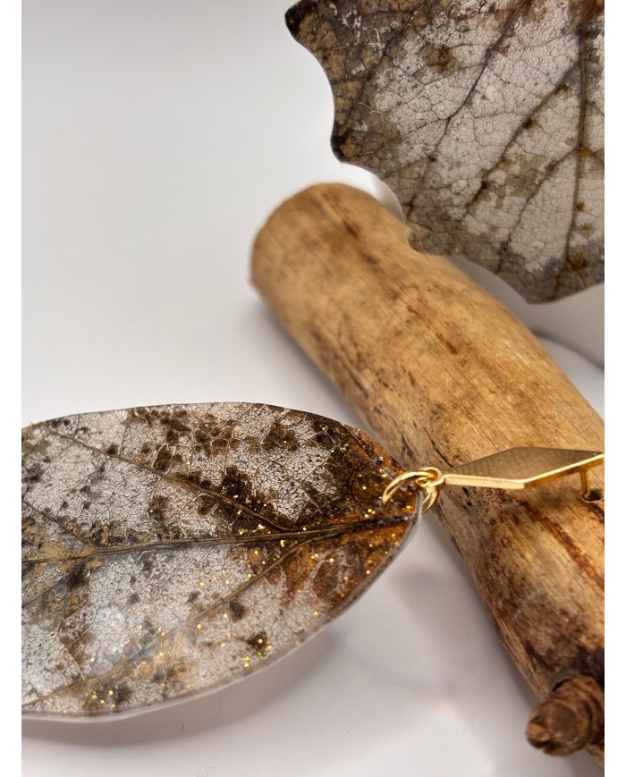 EDICIÓN LIMITADA pendientes artesanos de hoja natural