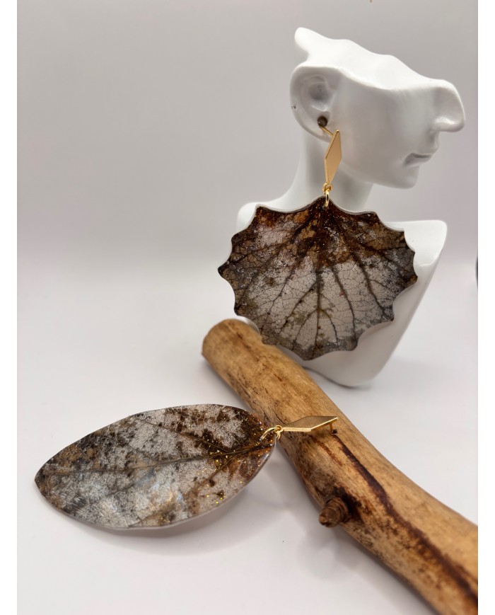 EDICIÓN LIMITADA pendientes artesanos de hoja natural