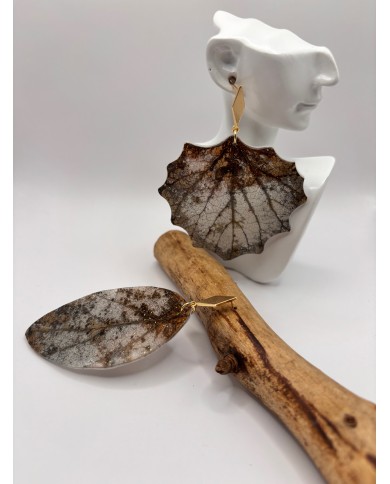 EDICIÓN LIMITADA pendientes artesanos de hoja natural