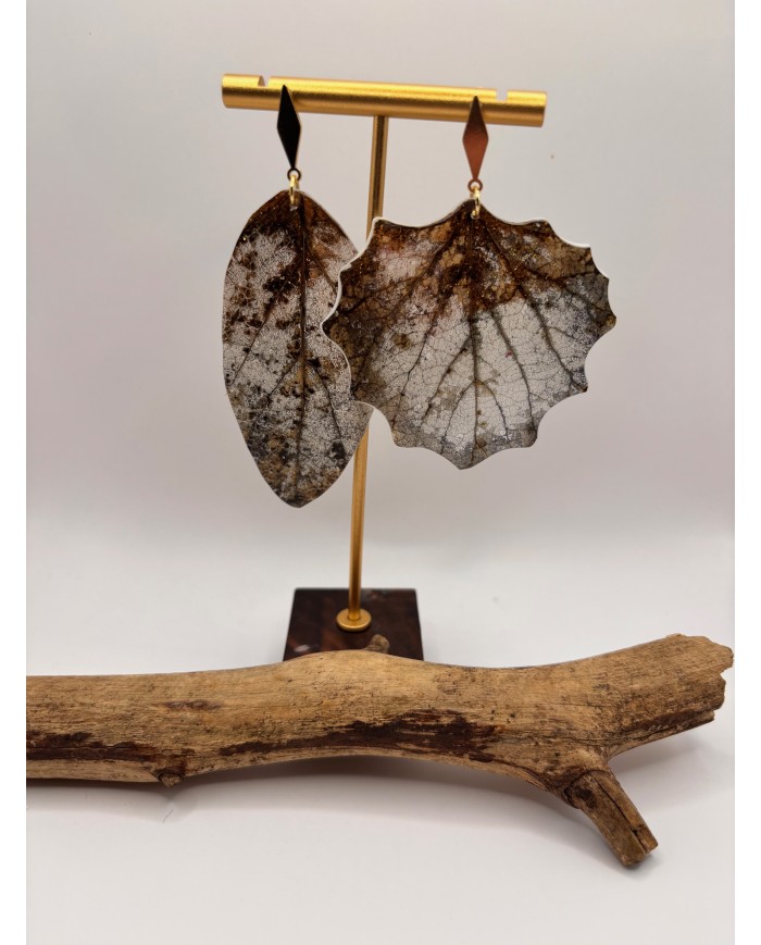 EDICIÓN LIMITADA pendientes artesanos de hoja natural