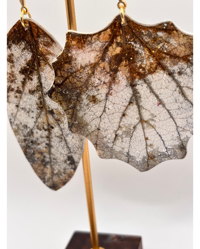 EDICIÓN LIMITADA pendientes artesanos de hoja natural