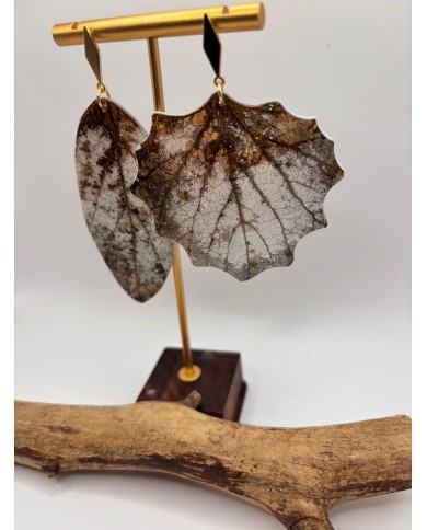 EDICIÓN LIMITADA pendientes artesanos de hoja natural