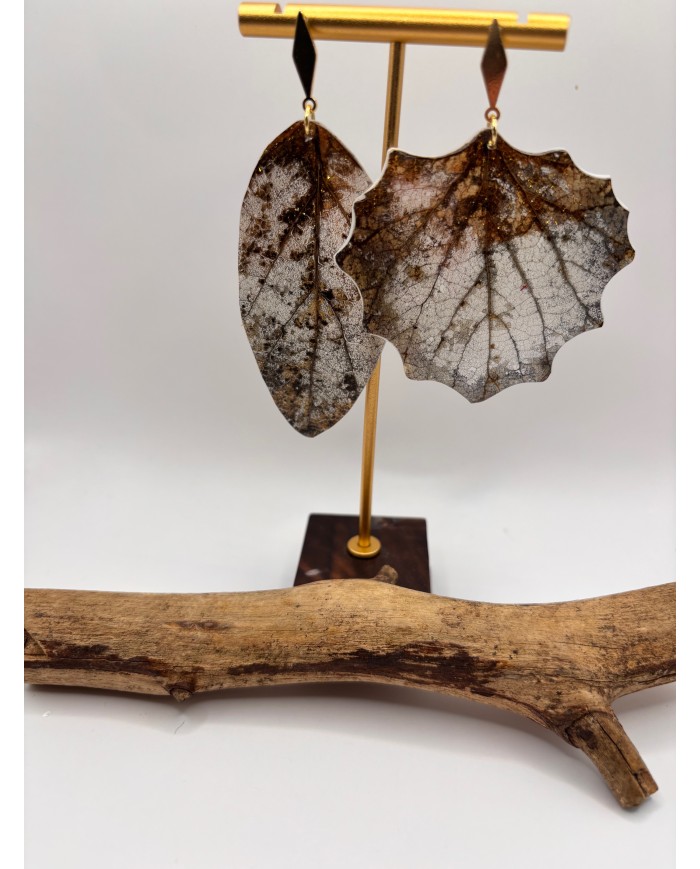 EDICIÓN LIMITADA pendientes artesanos de hoja natural