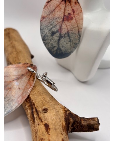 PENDIENTES ARTESANOS DE HOJA NATURAL ESQUELETIZADA