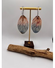 PENDIENTES ARTESANOS DE HOJA NATURAL ESQUELETIZADA