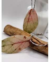 PENDIENTES ARTESANOS DE  HOJA NATURAL ESQUELETIZADA