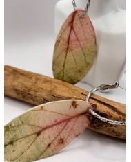 PENDIENTES ARTESANOS DE  HOJA NATURAL ESQUELETIZADA