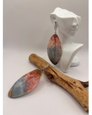 PENDIENTES ARTESANOS DE HOJA NATURAL ESQUELETIZADA