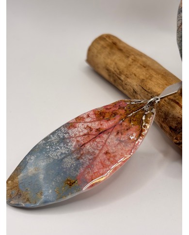 PENDIENTES ARTESANOS DE HOJA NATURAL ESQUELETIZADA