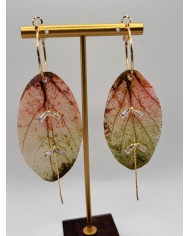 PENDIENTES ARTESANOS DE HOJA NATURAL