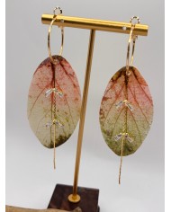 PENDIENTES ARTESANOS DE HOJA NATURAL