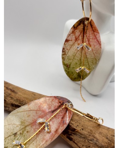PENDIENTES ARTESANOS DE HOJA NATURAL