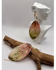 PENDIENTES ARTESANOS DE HOJA NATURAL