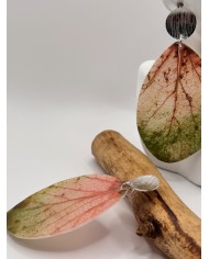 PENDIENTES ARTESANOS DE HOJA NATURAL ESQUELETIZADA