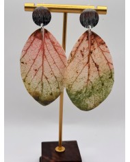 PENDIENTES ARTESANOS DE HOJA NATURAL ESQUELETIZADA