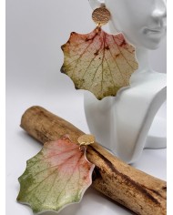 PENDIENTES ARTESANOS DE HOJA NATURAL ESQUELETIZADA