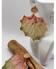 PENDIENTES ARTESANOS DE HOJA NATURAL ESQUELETIZADA