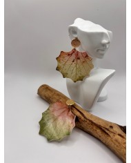 PENDIENTES ARTESANOS DE HOJA NATURAL ESQUELETIZADA
