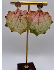 PENDIENTES ARTESANOS DE HOJA NATURAL ESQUELETIZADA