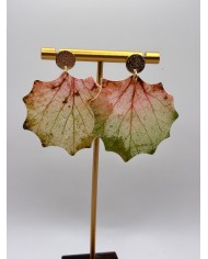 PENDIENTES ARTESANOS DE HOJA NATURAL ESQUELETIZADA