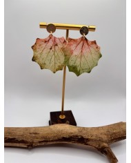 PENDIENTES ARTESANOS DE HOJA NATURAL ESQUELETIZADA