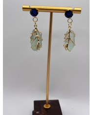 PENDIENTES ARTESANOS DE CRISTAL MARINO