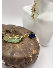 PENDIENTES ARTESANOS DE CRISTAL MARINO