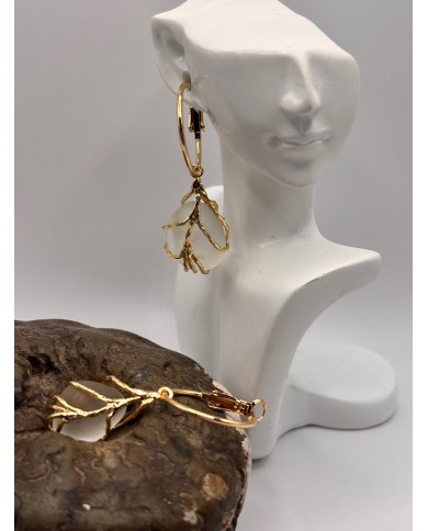 PENDIENTES ARTESANOS DE CRISTAL MARINO