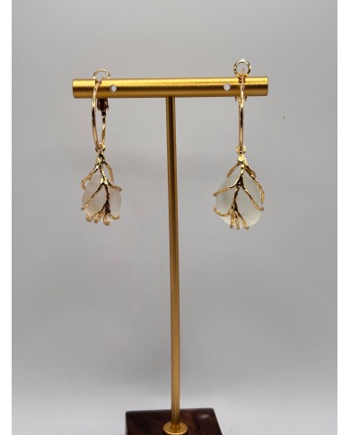 PENDIENTES ARTESANOS DE CRISTAL MARINO