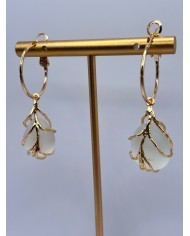 PENDIENTES ARTESANOS DE CRISTAL MARINO O LÁGRIMAS DE SIRENA