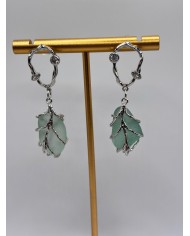 PENDIENTES ARTESANOS DE CRISTAL MARINO O LÁGRIMAS DE SIRENA