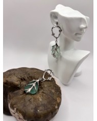 PENDIENTES ARTESANOS DE CRISTAL MARINO O LÁGRIMAS DE SIRENA