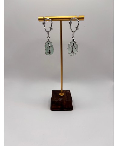 PENDIENTES ARTESANOS DE CRISTAL MARINO