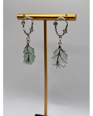 PENDIENTES ARTESANOS DE CRISTAL MARINO