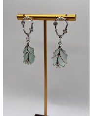 PENDIENTES ARTESANOS DE CRISTAL MARINO