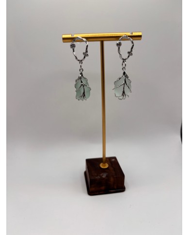 PENDIENTES ARTESANOS DE CRISTAL MARINO