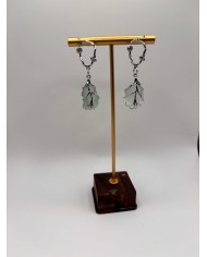 PENDIENTES ARTESANOS DE CRISTAL MARINO