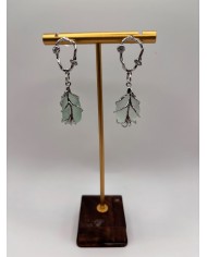 PENDIENTES ARTESANOS DE CRISTAL MARINO