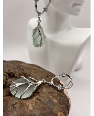 PENDIENTES ARTESANOS DE CRISTAL MARINO