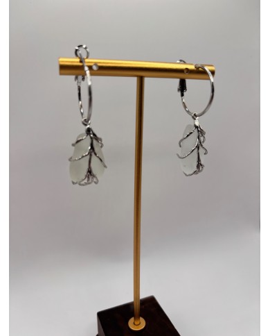 PENDIENTES ARTESANOS DE CRISTAL MARINO