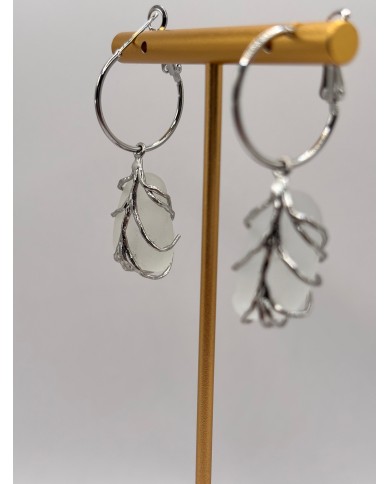 PENDIENTES ARTESANOS DE CRISTAL MARINO